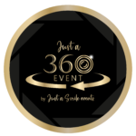 JUST A 360 EVENTS - LOGO avec contour or